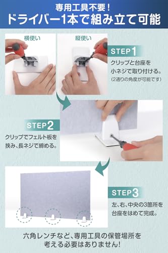 ETLIFE 卓上パーテーション 防音 吸音 パーテーション 卓上 デスクパネル 衝立 簡単設置 デスク 勉強 仕切り クリップスタンド付属 (横幅100cm)