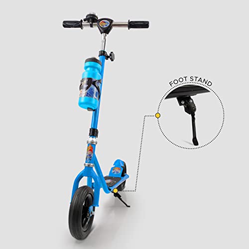 Dash 2 Wheel Power Ranger Kick Scooter for Kids, Adjustable Height with Sipper, Bell & Side Stand, Heavy Duty Skating Scooter for Boys & Girls (Up to 12 Years, Blue)