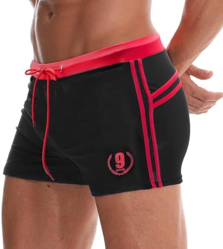 Arcweg Badehose Herren Eng Kurz Badeshorts mit Tunnelzug Schwimmhose Wassersport Kurze Hose UV Schutz Jungen Schwimmwear Schulschwimmen