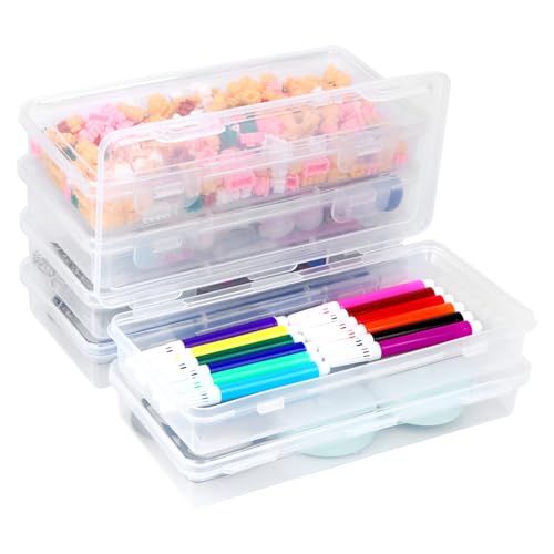 Niuny Organizador Lapices Organizador Rotuladores 6Pcs Estojo Plastico Estuche Plastico Transparente Cajas Para Lápices Organizadors Material Escolar Para Piezas Bolígrafos Lápices Escuela