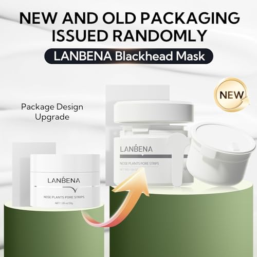LANBENA Blackhead Remover - Peel Off Mask for Nose & Face, Blackhead Removal Kit with LANBENA - 1.05oz - 9