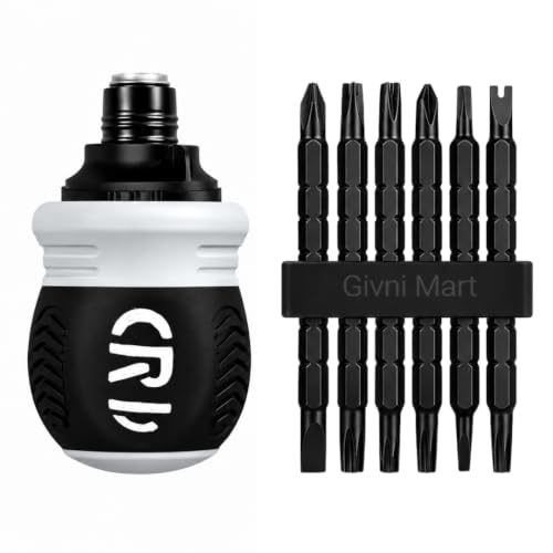 Image of Ratchet Screwdriver Set with Multi Bits, Reversible Ratcheting Handle and Extension Shaft, Multipurpose Hand Tool Kit for Home Repair, Furniture, Electrical Work, DIY and Maintenance.