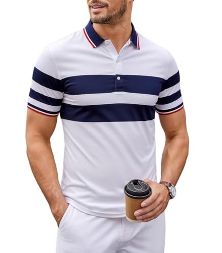 Zetieny Polo Hombre Manga Corta Contraste Polos a...
