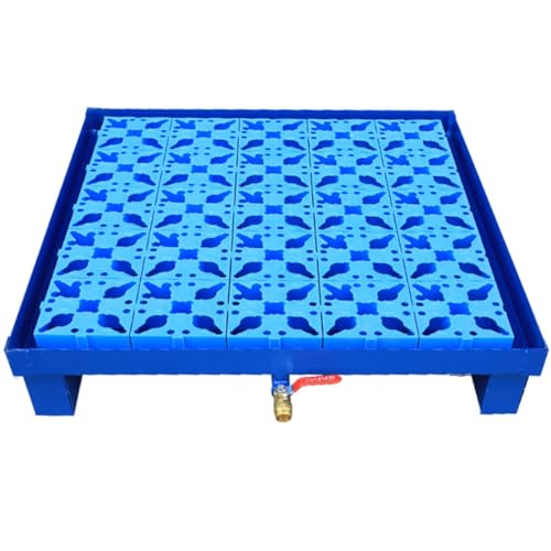 Bac en treillis métallique étanche 65x65 cm pour stopper les fuites de fûts