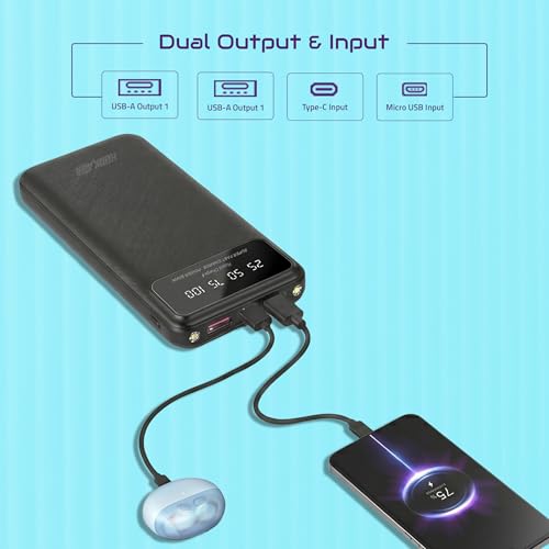 Image of Hookaba 10000mAh Power Bank 22W Fast Charge | Slim Portable Powerbank for Apple & Android | Type-C PD Fast Charging Mobile | Best Powerbank for Travel & Daily Use