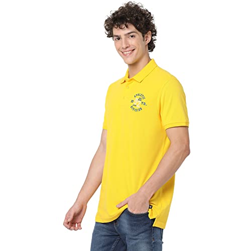 Image of Spykar Men's Cotton Solid Slim Fit T-Shirt