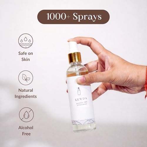 Image of Alcohol-Free Kewda Attar Spray - Natural Long-Lasting Fragrance for All-Day Freshness & Refreshing Floral Aroma