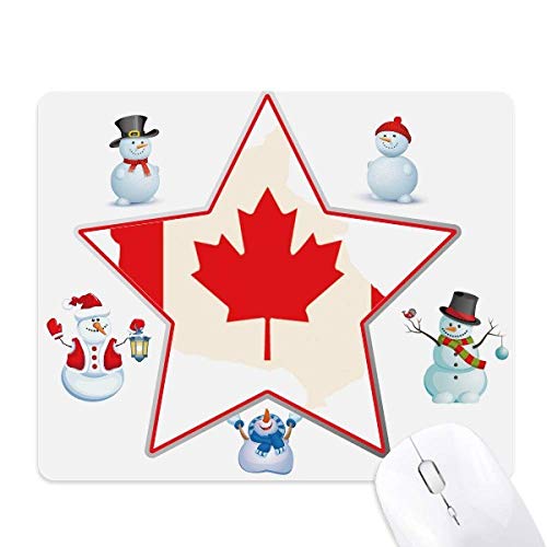 Tapis de souris feuille d érable rouge et drapeau du Canada pour bureau