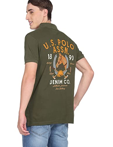 Image of U.S. Polo ASSN. Men Cotton Solid Regular Fit T-Shirt