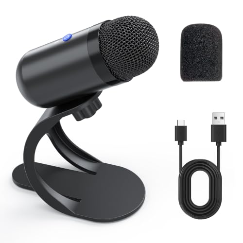 LIANGSTAR USB Computer Microphone, Podcast Mic Desktop with Mute Button for Recording Streaming...