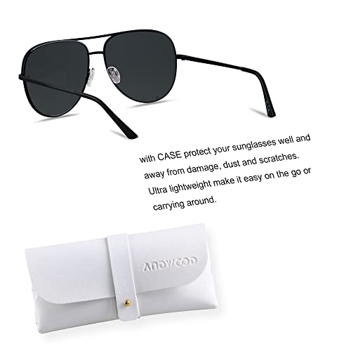 ANDWOOD Oversized Aviator Sunglasses for Women Men Big Large UV Protection Fashion Sun glasses2