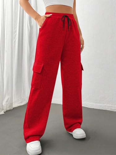 Image of KATECLO Women's Multi Flap Pocket Side Drawstring Waist Sweatpants