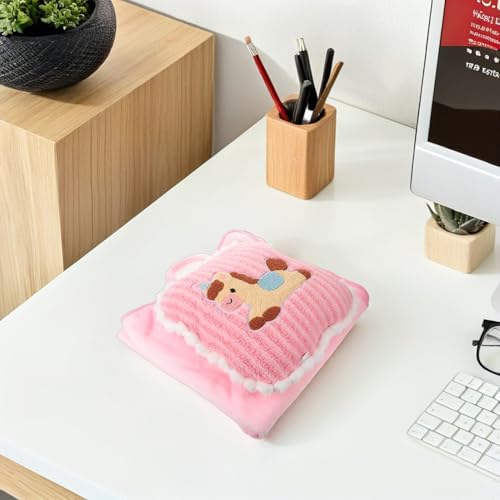 Couverture-coussin cheval peluche rose cadeau idéal maison - 6