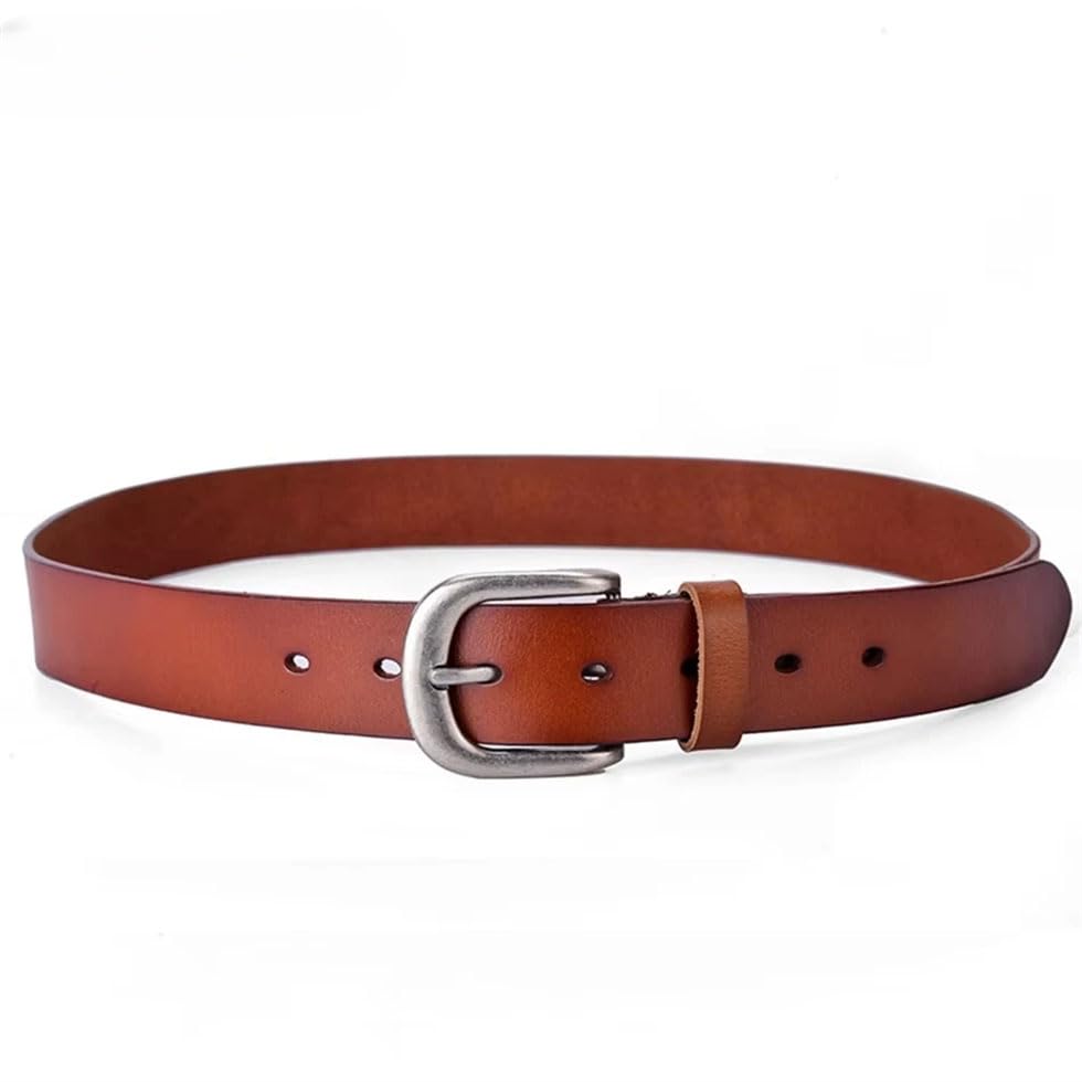 Women Leather Belt Solid Belt Pin Buckle Real Leather Belts For Jeans3