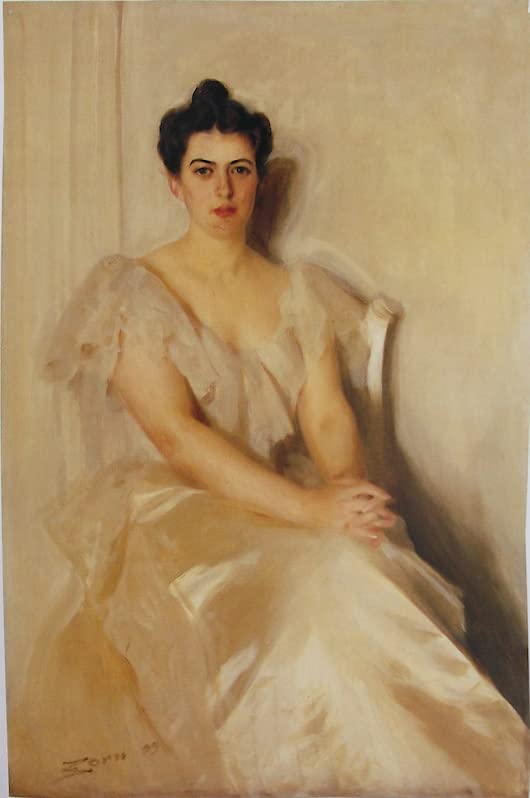 Art tableau Mme Frances par Anders Zorn toile decorative haut de gamme format 60x90cm vertical