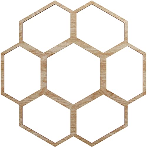 Image of Ekena Millwork 18 inchOD x 7 5 /8 inchID x 1 /4 inchT Florin Wood Fretwork Pierced Ceiling Medallion, Red Oak