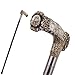 Silver Resin Bear Tree Root Head Walking Cane Fashion Decorative Steel Stick Gentleman Elegant Cosplay Cane Knob Crosier 94cm
