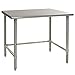 Eagle T3648STEB Stainless Steel Work Table with Stainless Steel Tube Base, 36" x 48" x 30"