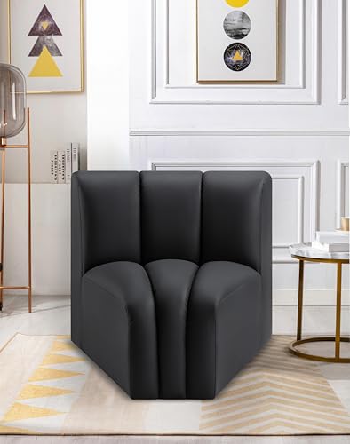 Sillón Curvo Moderna Negro miniatura 2