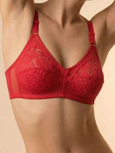 Image of INKURV Full Coverage Net Bra for Women Cotton| Comfortable Minimizer Bra for Heavy Breast Bra for Big Busts| Sag Lift Support Bra