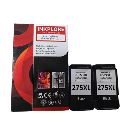 PG-275XL Black Ink Cartridges Replacement for Canon PG-275 Black Ink Cartridge 275 275XL Compatible for Canon TR4720 TS3722 TS3522 TR4700 TS3500 TS3700 TS3520 TS3720 TR4722 Printer