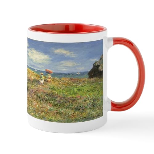CafePress Claude Monet, Cliff Walk At Pourville Mug 11 oz (325 ml) Ceramic Coffee Mug