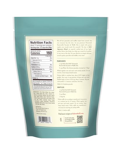 Image of Bob's Red Mill Homestyle Buttermilk Pancake & Waffle Mix, 20oz (4 Pack)