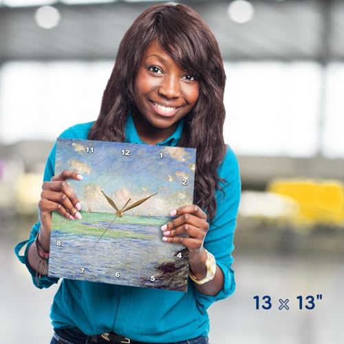Reloj de pared 3dRose The Sea at Pourville 33 cm miniatura 5