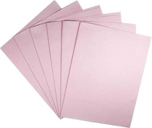 Image of KCS 4 /6 pc of 12 inch x 18 inch 30cmx45cm 16CT Counted Cotton Aida Cloth Cross Stitch Fabric (Pink, 6 pc)