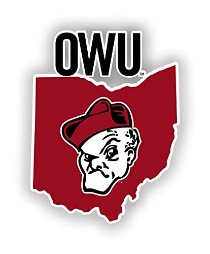 Ohio Wesleyan University 4 Inch State Shape Magnet Officially Licensed Collegiate Product