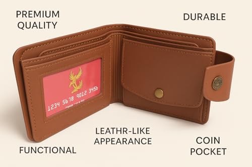 Image of Pu Bifold Tan Color Wallets Combo for Men and Boys Best for Gifting and Personal Use Pack of 2 Purse