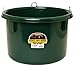 Little GiantÂ® Plastic Round Feeder | Feed Bucket for Livestock | Ultra Durable Round Plastic Bucket | Made in USA | 8 Gallon | Green