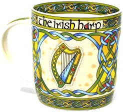 Irish Harp bone china mug - Irish gift designed in Galway Ireland