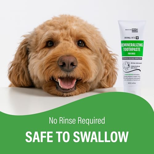 Image of Remineralizing Dog Toothpaste with Nano-Hydroxyapatite - Bacon Flavor, Fluoride-Free & Safe to Swallow, Veterinarian Reviewed, Made in USA, Fights Plaque & Freshens Breath (4 oz)