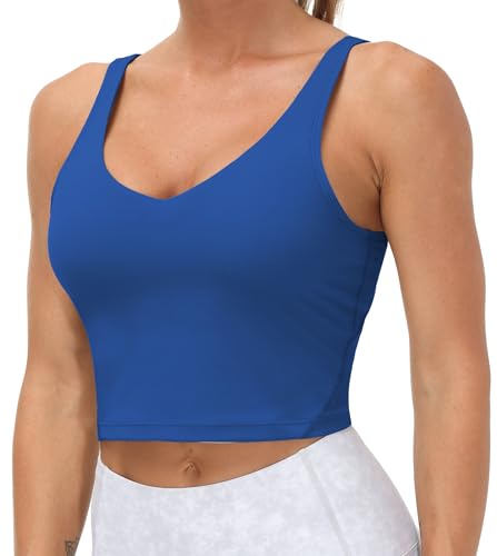 Image of THE GYM PEOPLE Womens' Sports Bra Longline Wirefree Padded with Medium Support