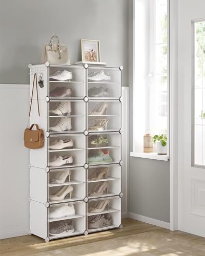 Étagère à chaussures gain de place meuble contre le désordre du couloir