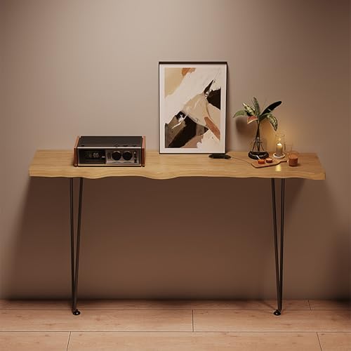 Mesa de acento estable de madera maciza y forja para salones 8