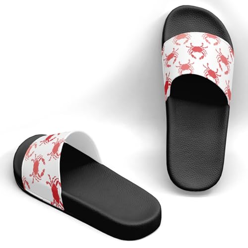 Pitovozu Funny Crab Slippers for Women Men Comfotable Sandals Non Slip Home Bedroom Pool Shower Outdoor Slide Slippers2