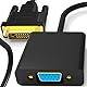 Retoo DVI VGA Konverter 26cm, DVI-D 24+1 zu VGA, Unterstützt 1920x1200, 1080p 60Hz, VGA-Adapter, DVI Stecker und VGA Buchse, Digital auf Analog für PC, Grafikkarten, Gaming, Laptop, Notebook, Monitore