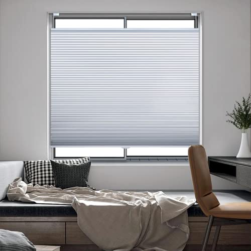 FrankGoodman Cellular Shades, Top Down Bottom Up Blinds, Honeycomb Blackout Shades Blackout,, White (Blackout), 35.0''W x 36''H