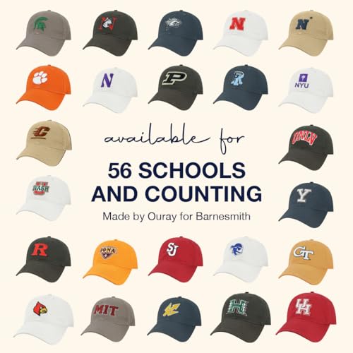 Barnesmith NCAA Adjustable Hat Unisex Adult Relaxed Fit, 100% Cotton, Spirit Logo, One Size Fits All