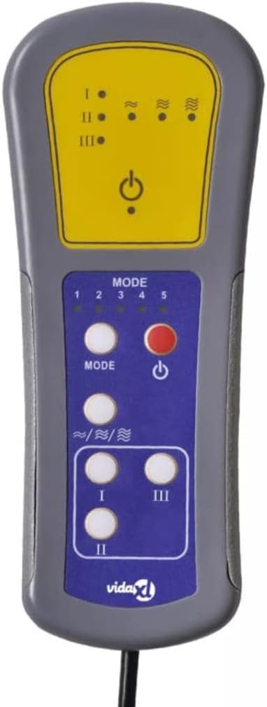Close-up of the vidaXL recliner chair remote control