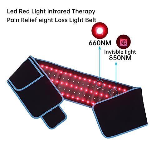 Cabpay Red & Infrared Light Therapy Belt，Infrared Light Therapy Pad,For Pain Relief Flexible Wearable Wrap Deep Therapy Pad With Timer(One Arm Pad+Blue Belt,Pack Of One) #TOP5