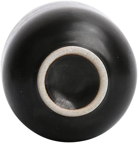 Samawi 10" Black Vase Black Ceramic Vase Black Decor Black Vase Set Black Flower Vase Black Vases for Decor Black Tall Vase Modern Living Room Decor Modern Vases for Home Decor Black Modern Vase