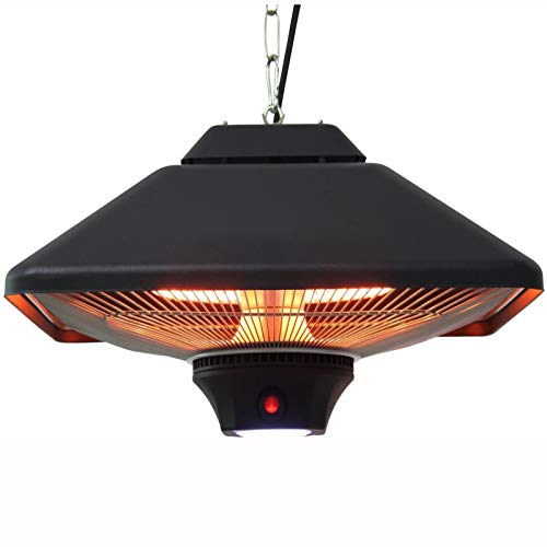 Heizstrahler Terrassen-Heizstrahler Elektroheizung, Heizleistung: 1000/2000 W, Halogen-Heizelemente, LED-Beleuchtung, Touch-Screen