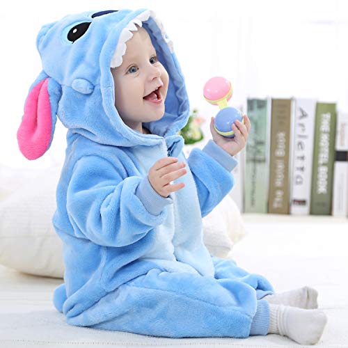 SONARIN Grenouillères à Capuche Bébé Barboteuses Bébé,Capuche Cartoon Jumpsuit Hiver Tenues,Combinaison avec Chapeau - Image 3