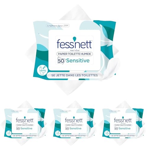Fess Nett Fess'nett Papier Toilette Humidifié Sensitive 50 Pièces 1 Unité (Lot de 4)