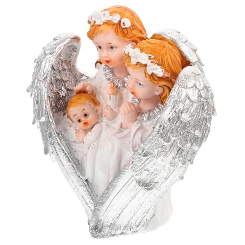 PRETYZOOM Figura Angelical De Resina Decoración Angelical para