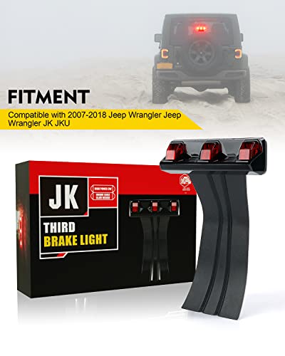 Image of Upgrade High LED 3rd Brake Light Compatible with 07-18 Jeep Wrangler JK JKU | Unique Eagle Claw Design, Brighter, IP68 Waterproof, PC Material, ABS Plastic, Plug N Play