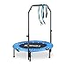 Bluefinity Trampoline avec Barre Pliable Sac Transport Barre de Maintien Mini HxlxP: 121 x 102 x 102 cm, Bleu/Noir